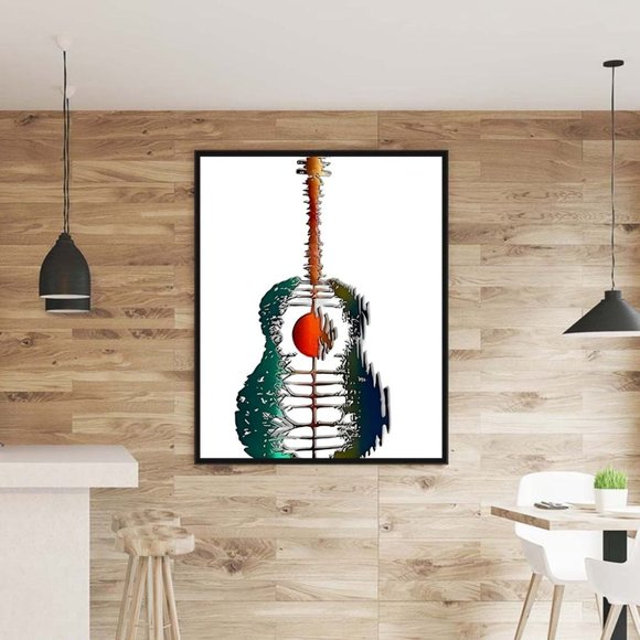 Musical Home Decor - Modern Band Equipment  Canvas Art! - Picture 1 of 7